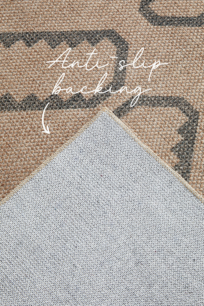 Heliacal Victor Natural Washable Rug