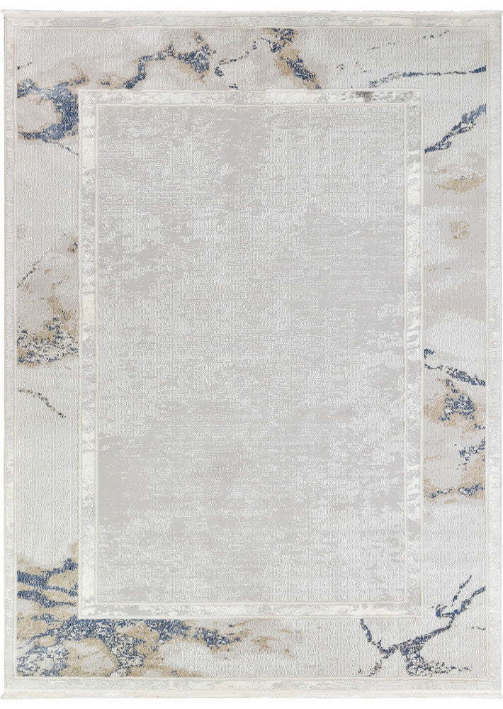 Sultana Border Navy Cream Rug