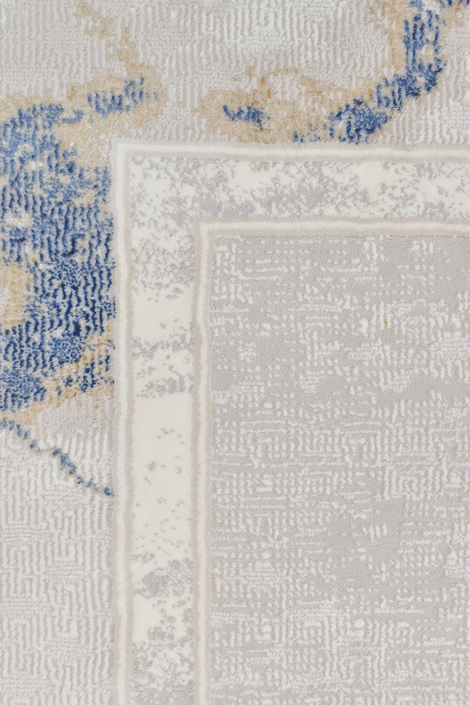 Sultana Border Navy Cream Rug