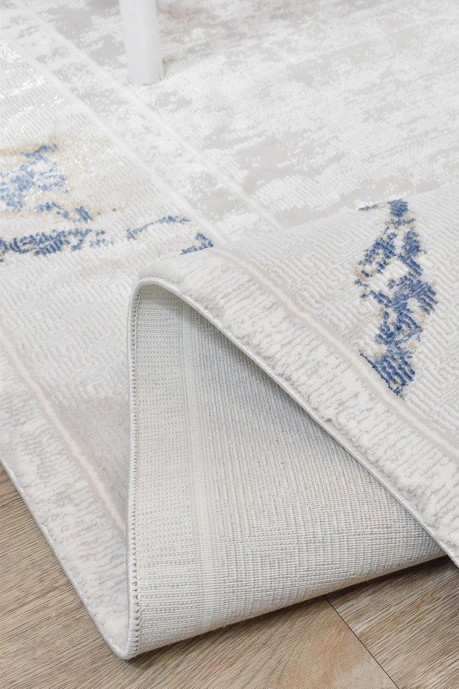 Sultana Border Navy Cream Rug