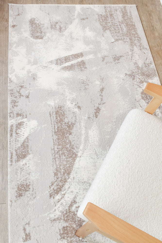 Sultana Lasting Beige Grey Runner Rug