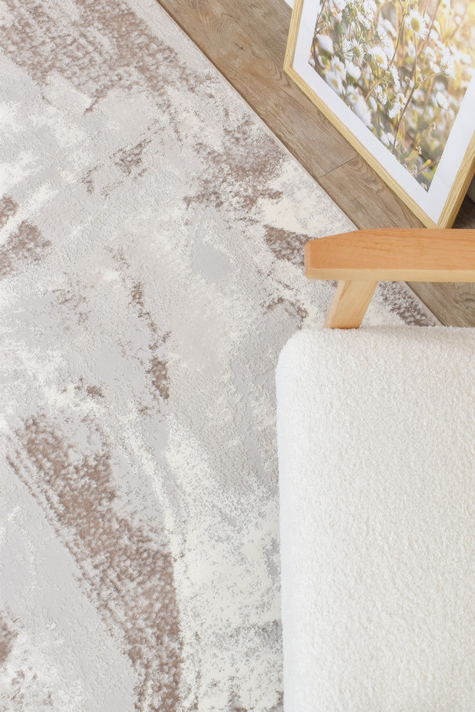 Sultana Lasting Beige Grey Runner Rug