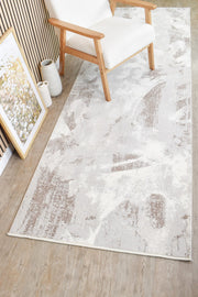 Sultana Lasting Beige Grey Runner Rug