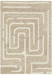 Crest Maze Linen Rug