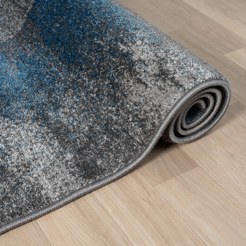 Shale layered Blue Rug