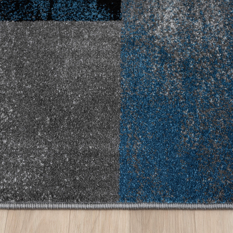 Shale layered Blue Rug