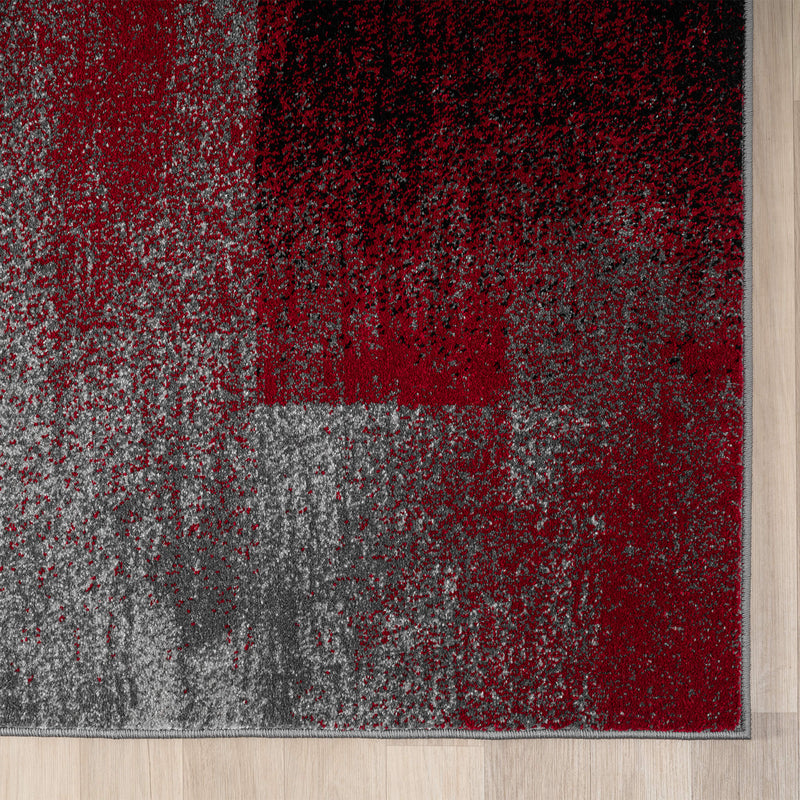 Shale layered Red Runner Rug
