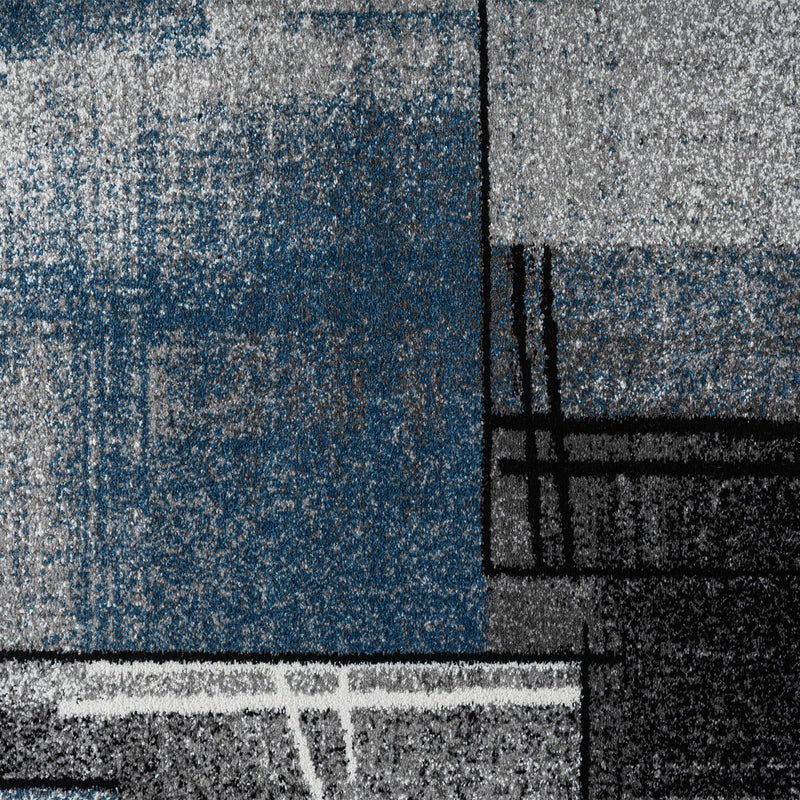 Shale laminated Blue Runner Rug