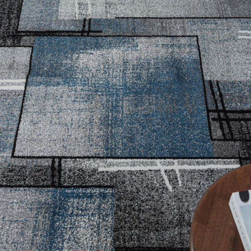 Shale laminated Blue Rug