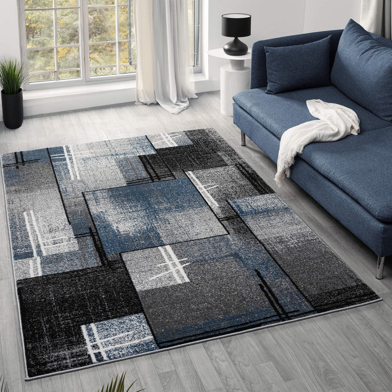 Shale laminated Blue Rug