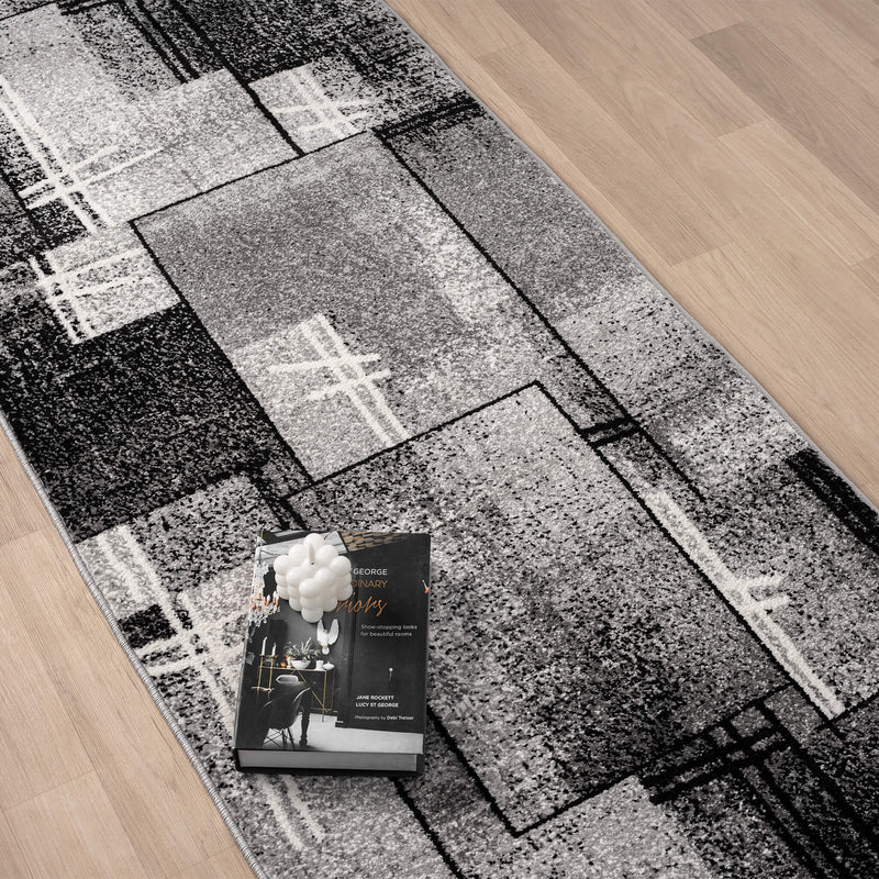 Shale laminated Grey Runner Rug