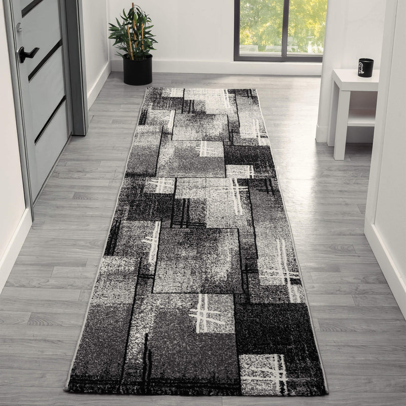 Shale laminated Grey Runner Rug