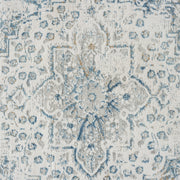 Celestial Medallion Flower Grey Blue Rug