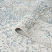 Celestial Medallion Flower Grey Blue Rug