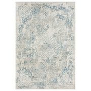 Celestial Medallion Flower Grey Blue Rug