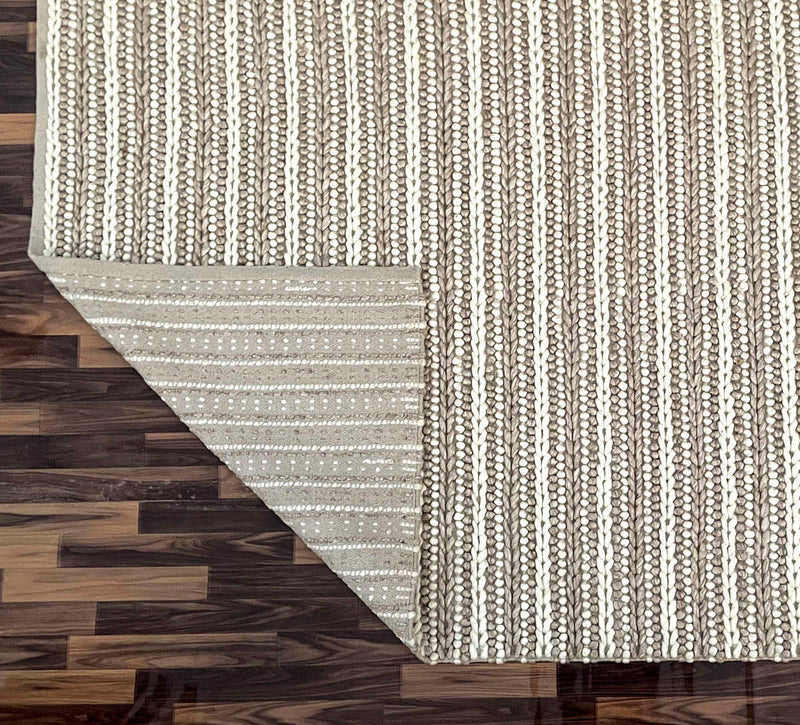 Alpha Arrow Strip Beige Rug