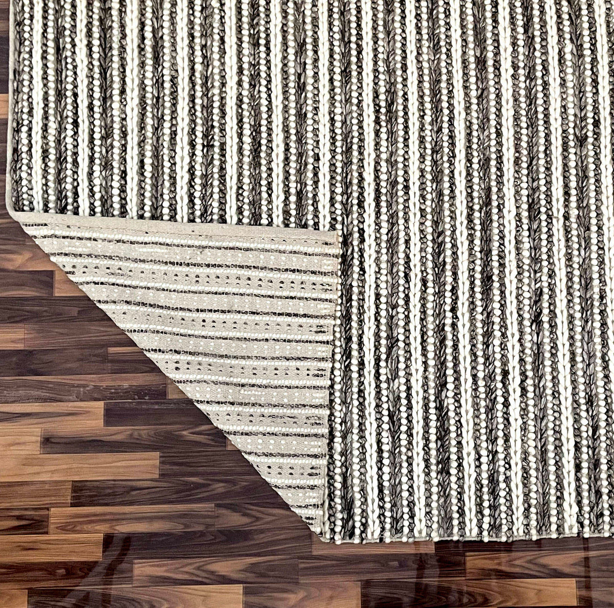 Alpha Arrow Strip Chocolate Rug — SydneyRugsOnline