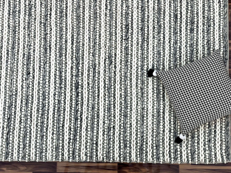 Alpha04 Rug Alpha Arrow Strip Grey Rug — SydneyRugsOnline