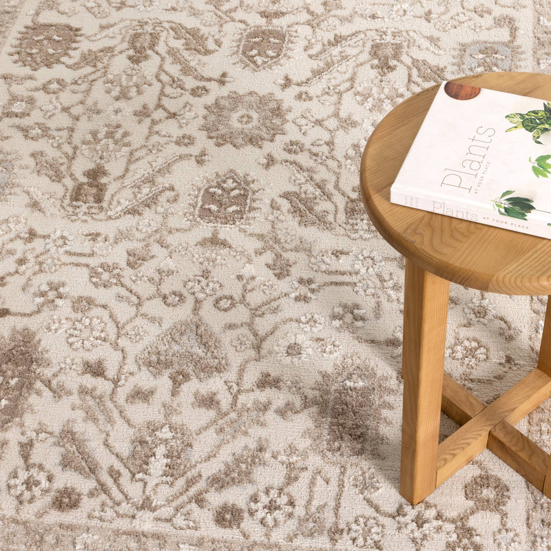 Mesa Oriental Border Beige Rug