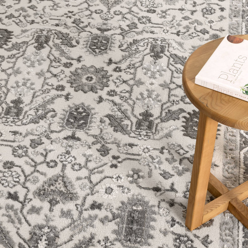 Mesa Oriental Border Grey Rug