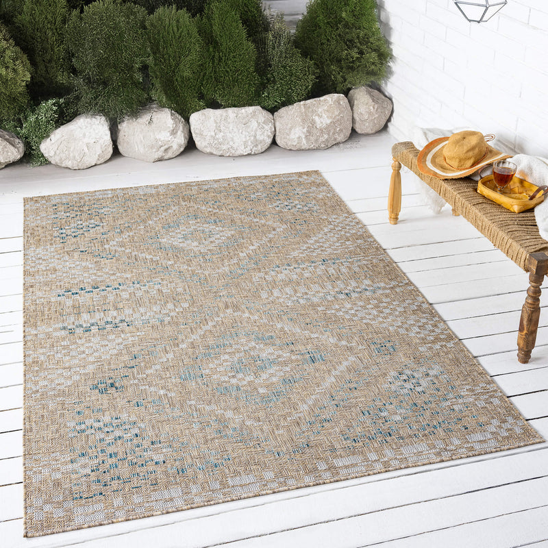 Exterior Medal Ash Blue Rug