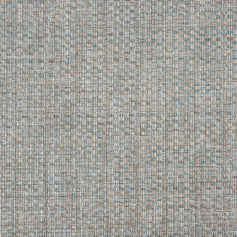 Exterior Plain Border Blue Runner Rug