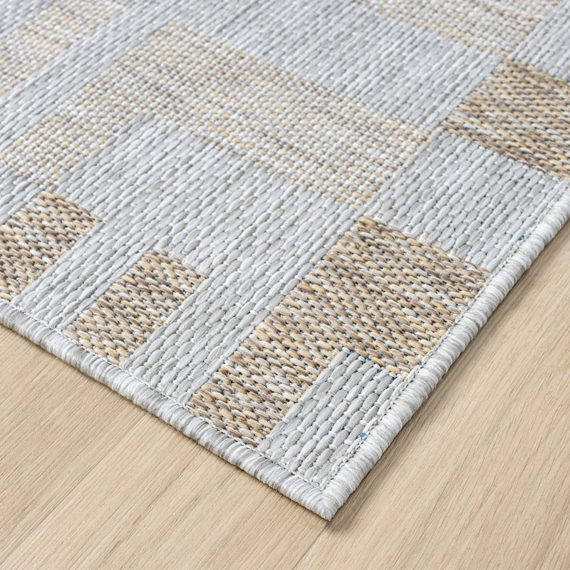 Exterior Cloud Border Beige Rug