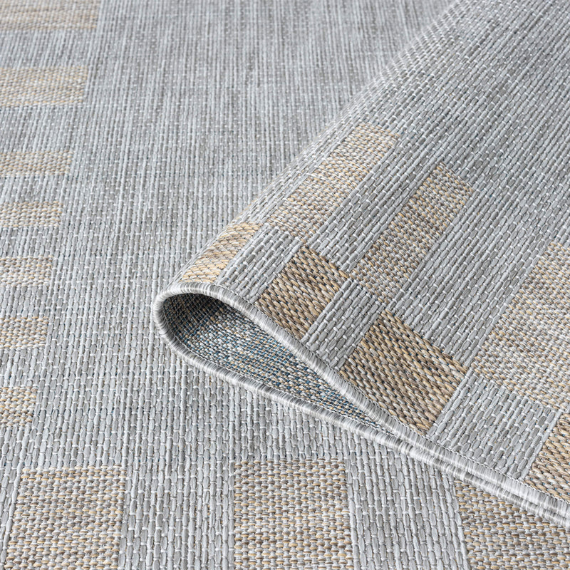 Exterior Cloud Border Beige Rug