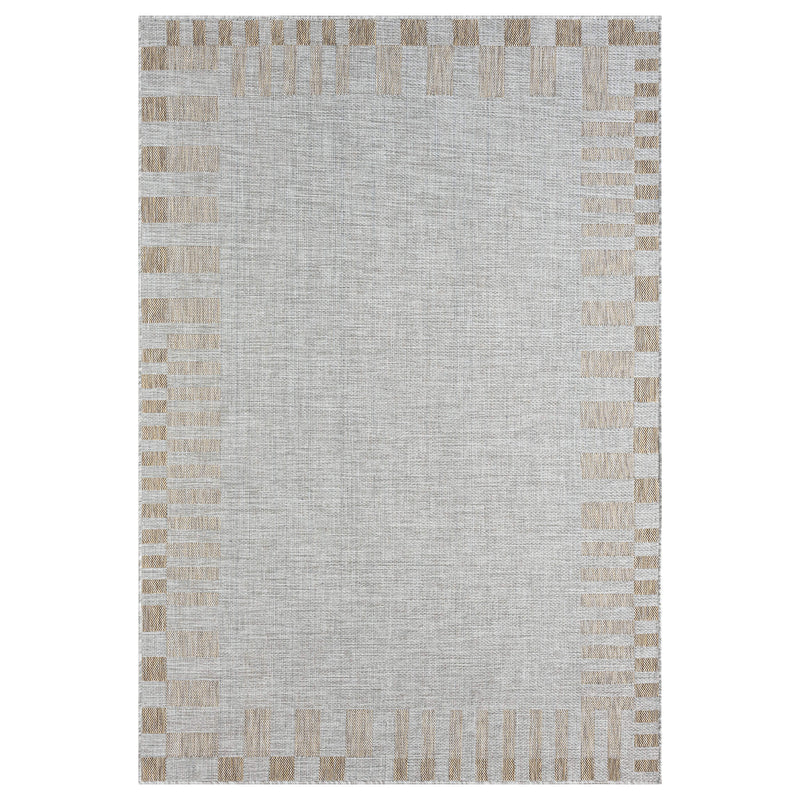 Exterior Cloud Border Beige Rug