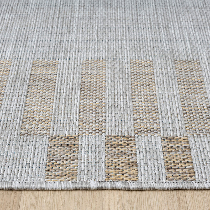 Exterior Cloud Border Beige Rug