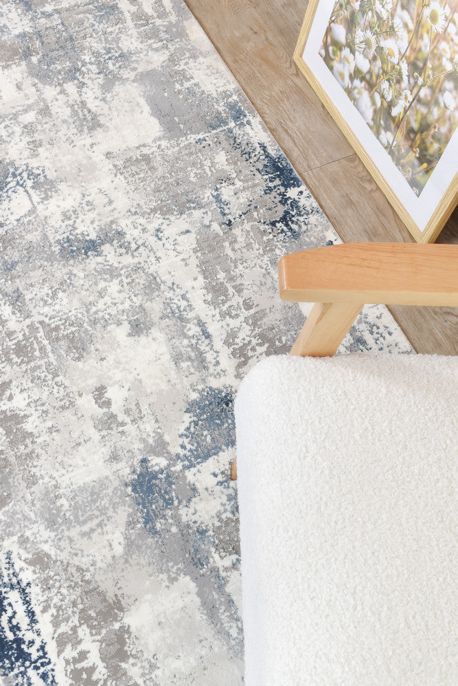 Sultana Infinite Navy Grey Runner Rug