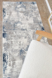 Sultana Infinite Navy Grey Runner Rug