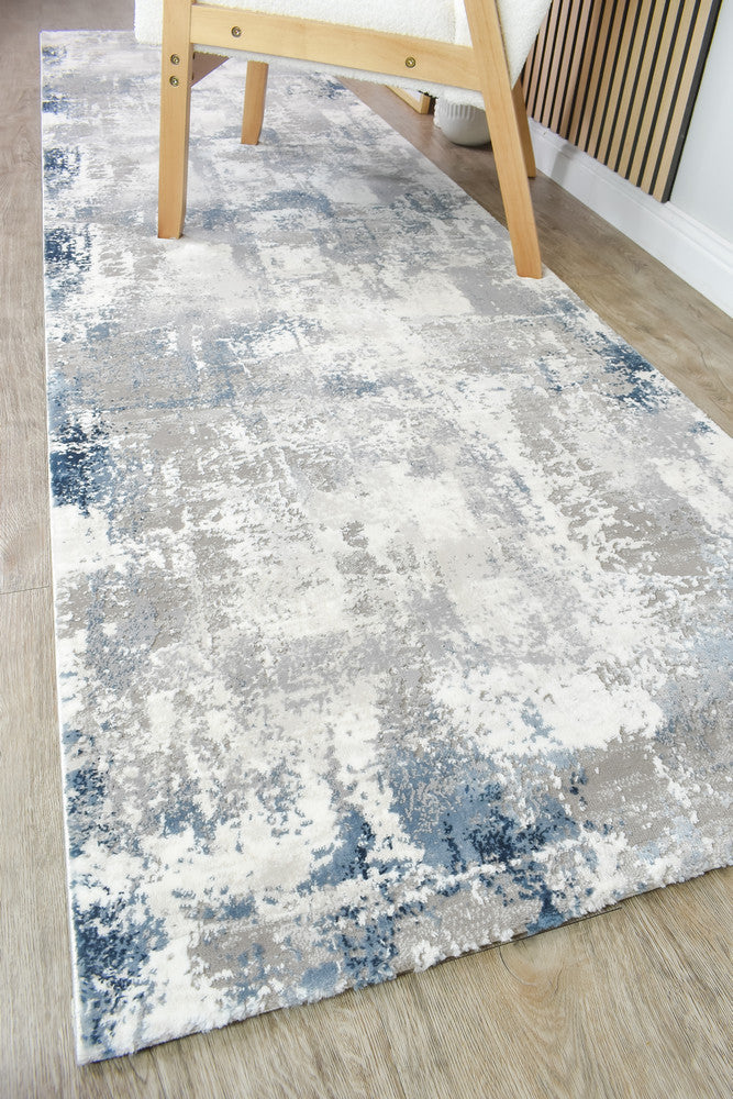 Sultana Infinite Navy Grey Runner Rug