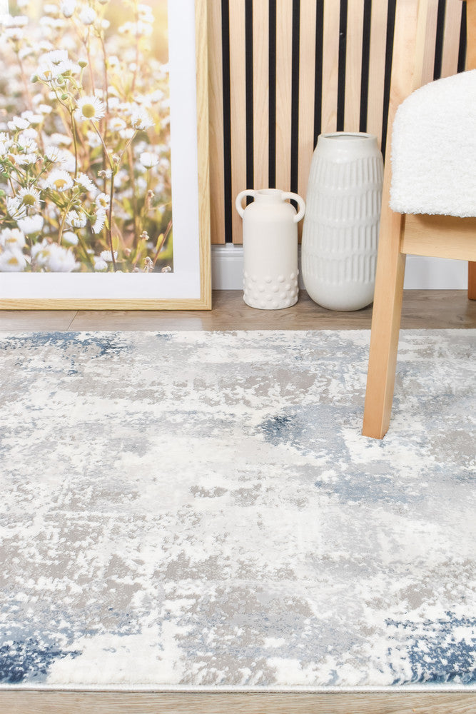 Sultana Infinite Navy Grey Runner Rug