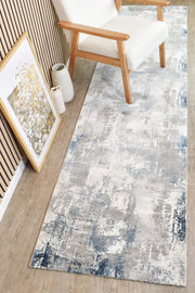 Sultana Infinite Navy Grey Runner Rug