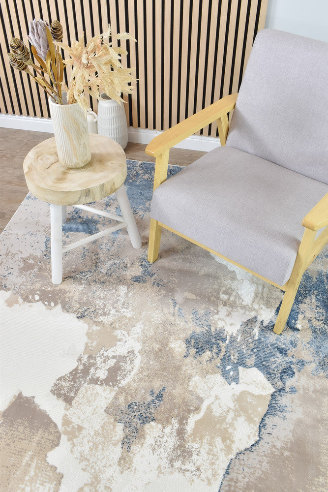 Sultana Dateless Navy Beige Rug