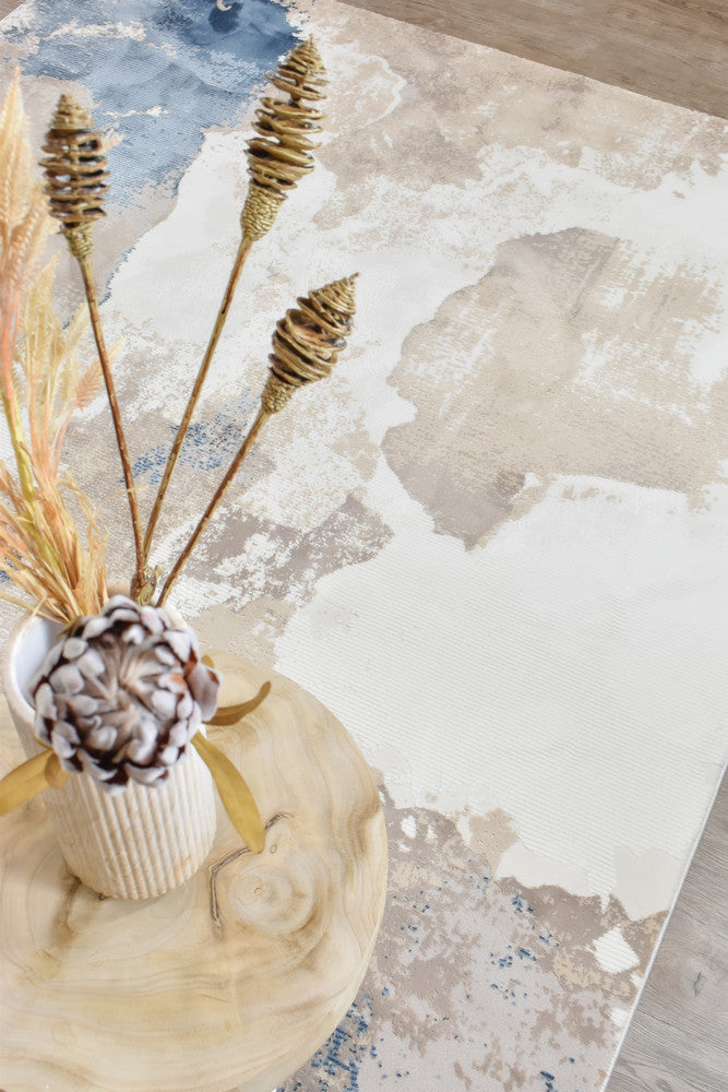 Sultana Dateless Navy Beige Rug