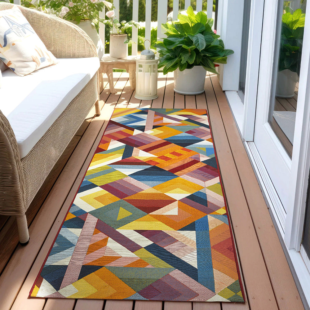 Indoor / out door rug ,Runner Rug flatweave Rug , Multi colour patterns ...