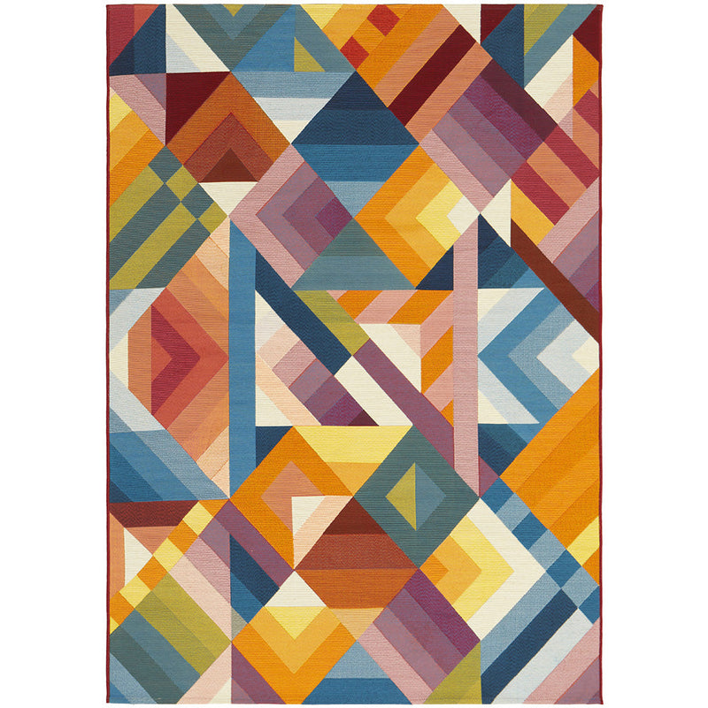 Rectangular Prism Rug Indoor / out door rug ,Rectangle flatweave Rug , Multi colour patterns ...