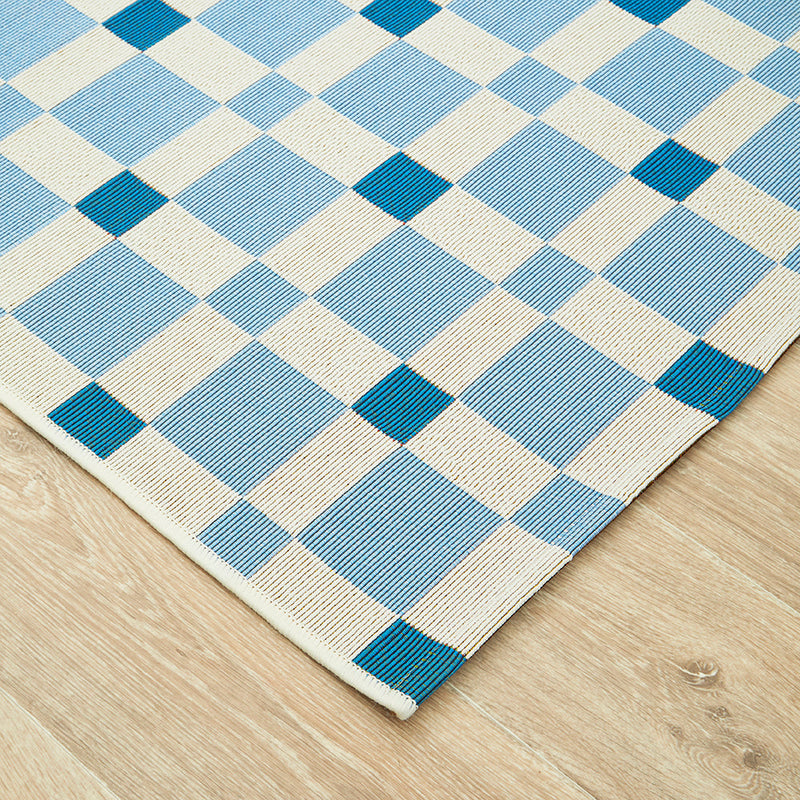 Indoor / out door rug ,Rectangle flatweave Rug , Blue colour patterns ...