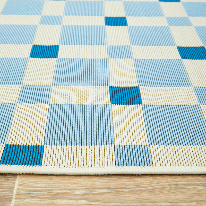 Indoor / out door rug ,Rectangle flatweave Rug , Blue colour patterns ...