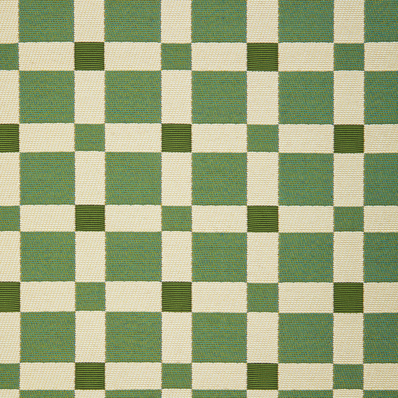 Terra Square Pattern Green Rug