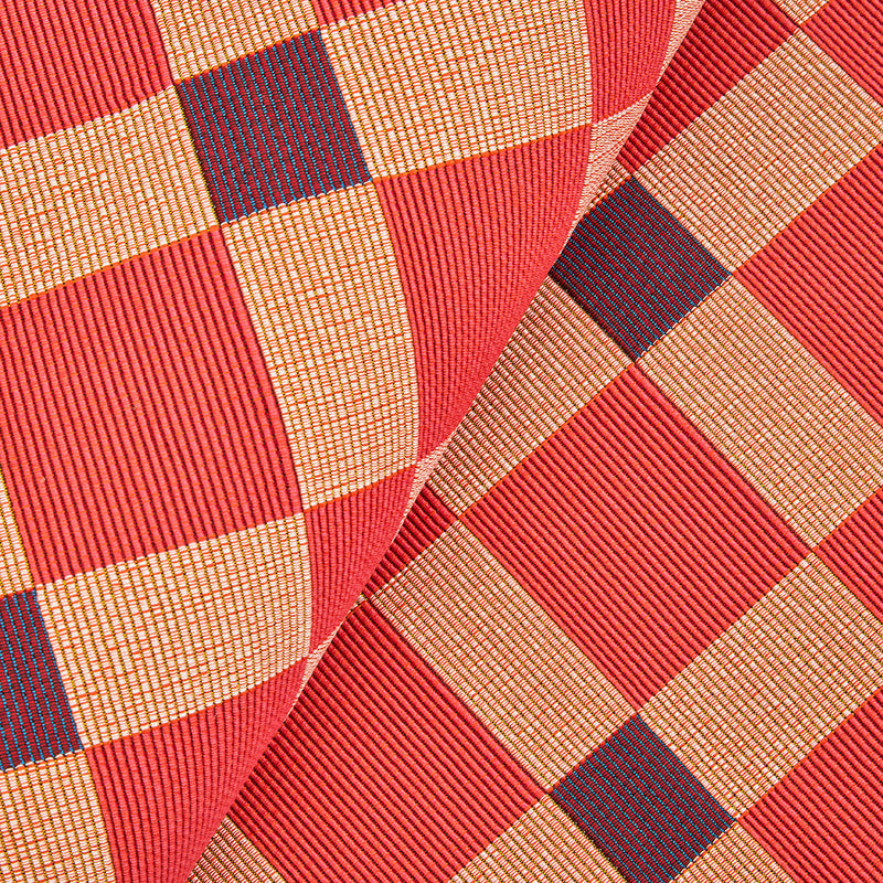 Terra Square Pattern Pink Runner Rug