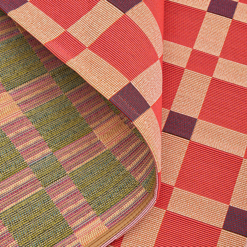 Terra Square Pattern Pink Rug