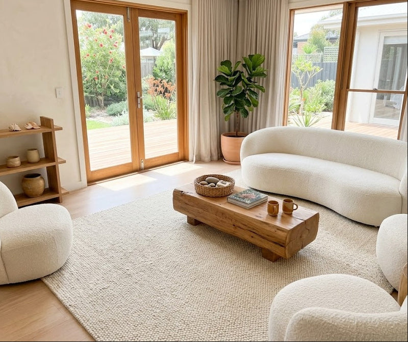 Vibe Texture Wool Beige Rug