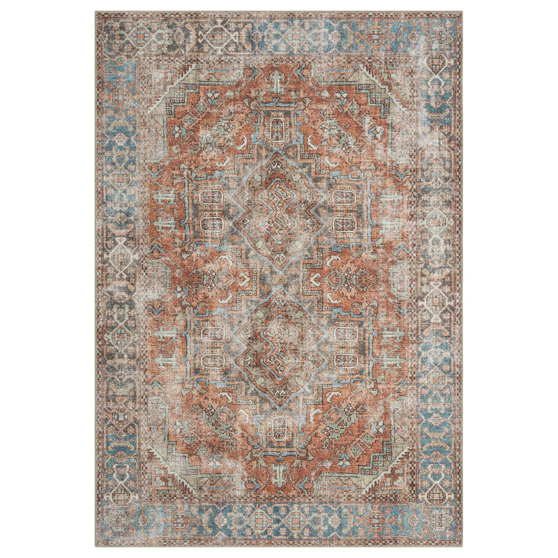 Retro Elegant Terracotta Rug