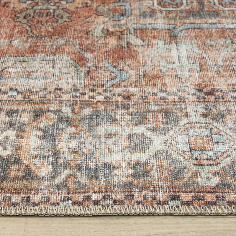 Retro Elegant Terracotta Rug