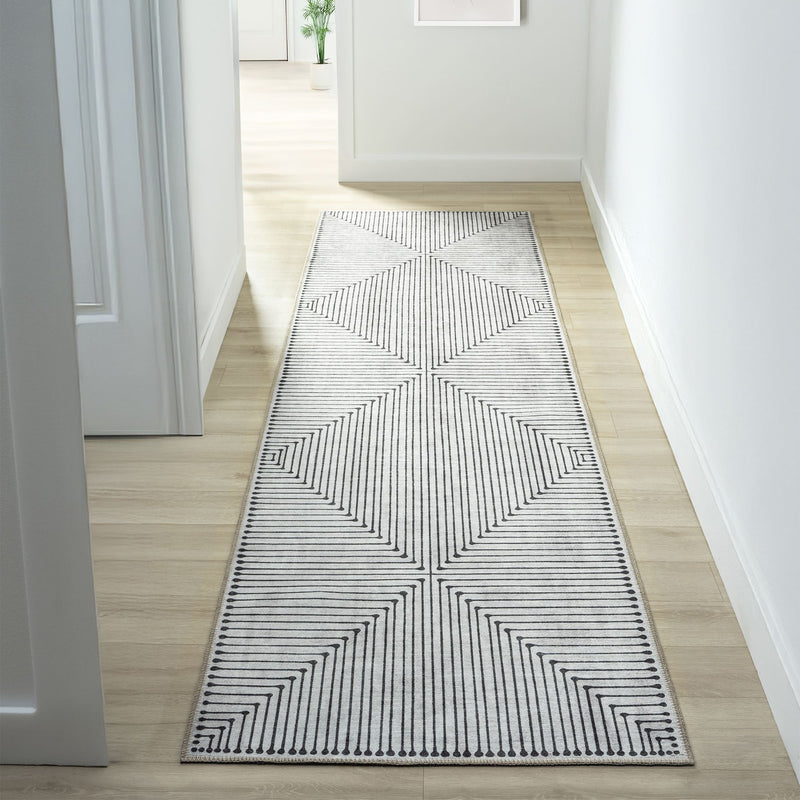 Retro Triangle Stone Runner Rug