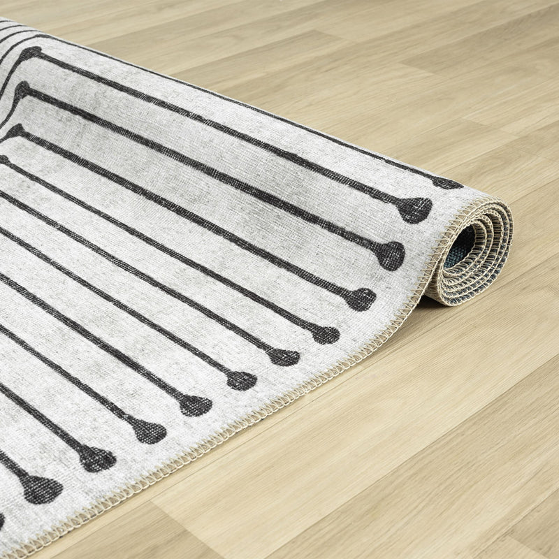 Retro Triangle Stone Runner Rug