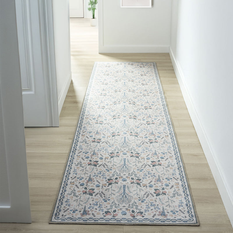 Retro Flowers Multi Runner Rug